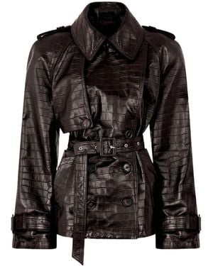 The Attico Leather Jacket - Black