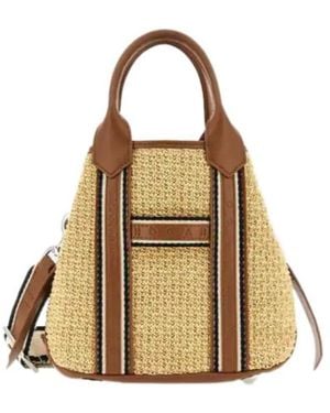 Hogan Script Small Shopping Bag - Natural