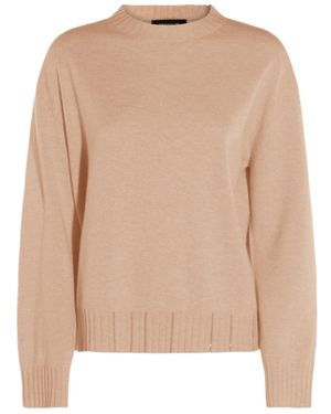Fabiana Filippi Long-Sleeved Crewneck Jumper - Brown