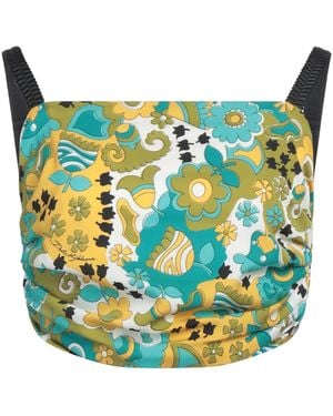 Dolce & Gabbana Sleeveless Printed Cropped Top - Blue