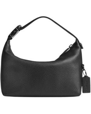 COACH Pebble Leather Top-Handle Bag - Black