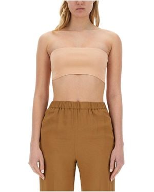 Fabiana Filippi Ribbed Cropped Tube Top - Green