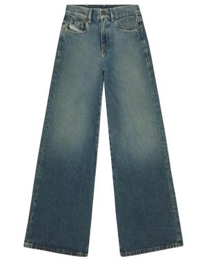 DIESEL High-Waist Palazzo Jeans - Blue