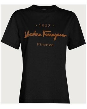 Ferragamo Logo T-Shirt - Black