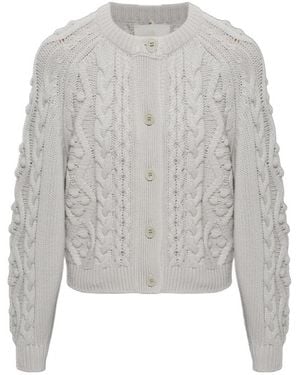 Lisa Yang Winroe Cable-Knit Cardigan - Gray