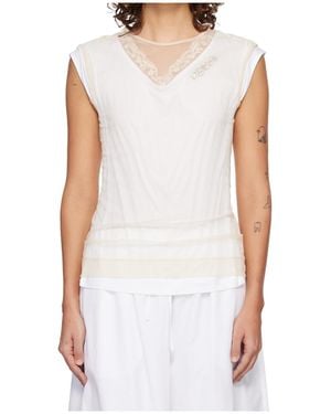 Simone Rocha Layered Lace-Trimmed T-Shirt - White