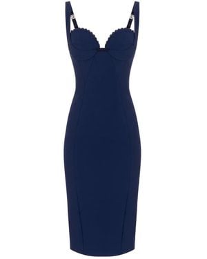Elisabetta Franchi Double Stretch Crepe Dress With