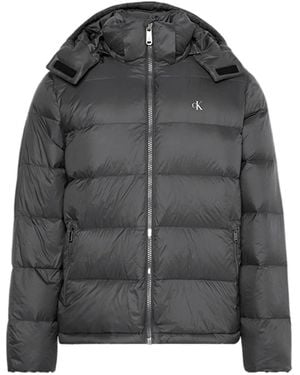 Calvin Klein Hooded Puffer Jacket - Grey