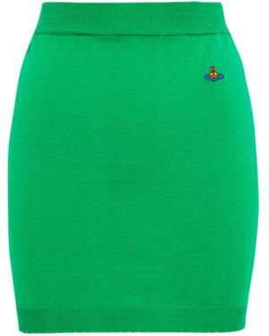 Vivienne Westwood Orb Embroidered Mini Skirt - Green