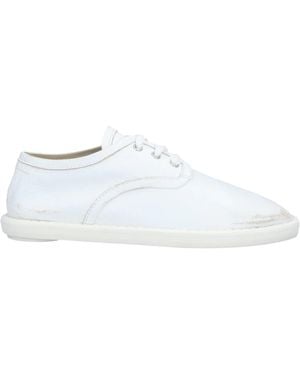 MM6 by Maison Margiela Simple Leather Lace-Up Shoes - White