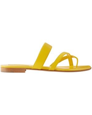 Manolo Blahnik Leather Sandals - Yellow