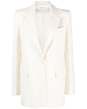 P.A.R.O.S.H. Long-Sleeve Single-Breasted Blazer - White