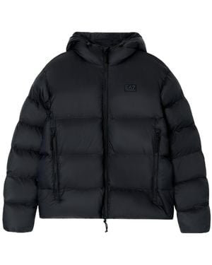 EA7 Hooded Padded Jacket - Black