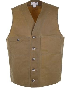 Filson Single-Breasted Casual Vest - Natural
