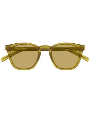 Saint Laurent Eyewear Sl 28 Rectangular Sunglasses - Yellow