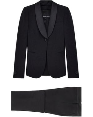 Giorgio Armani Single-Breasted Tuxedo Suit - Blue