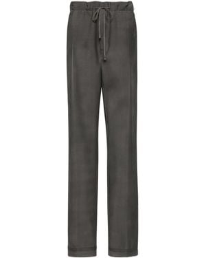 Maison Margiela Drawstring Straight-Leg Trousers - Grey