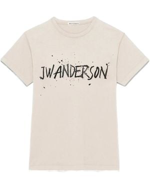 JW Anderson Jw Anderson Logo Printed Crewneck T-Shirt - White