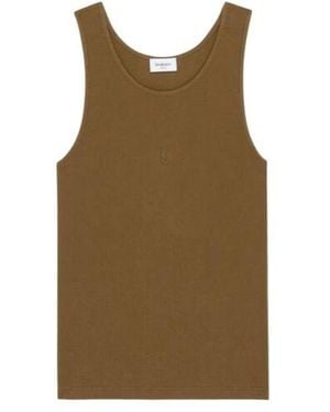 Saint Laurent Cassandre Tank Top - Green