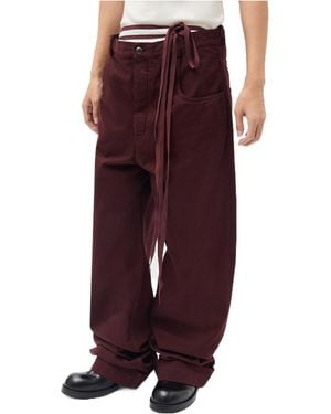 Ann Demeulemeester Michael High Comfort Trousers - Red