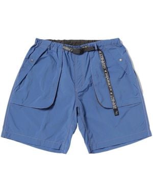 and wander X Gramicci Brushed Nylon Shorts - Blue