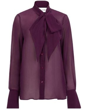Nina Ricci Lavallière Silk Shirt - Purple