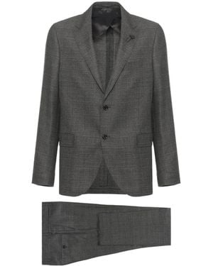Lardini Check Two-Piece Suit - Gray
