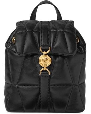 Versace Kleio Quilted Medusa-Motif Backpack - Black