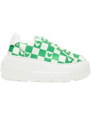 Casadei Nexus Love Chess Low-Top Trainers - Green