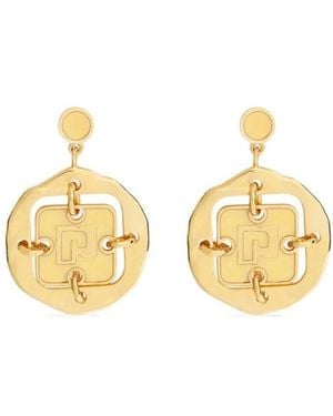 Rabanne Polished Drop Earrings - Metallic