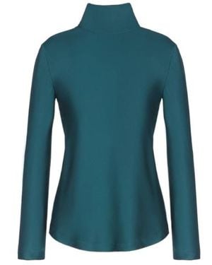 Giorgio Armani Long-Sleeved Satin Blouse - Green
