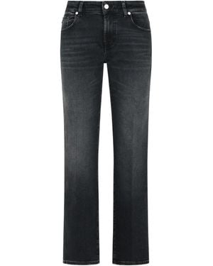 7 For All Mankind Straight-Leg Jeans - Black