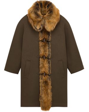 Saint Laurent Long-Sleeved Coat - Brown