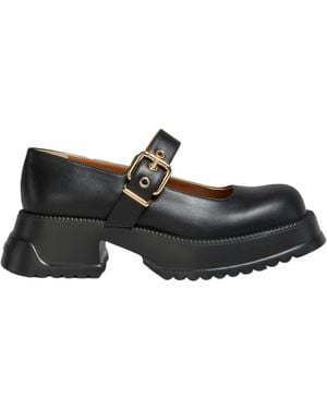 Marni Logo Mary Jane High Heels - Black