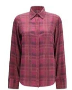 Ermanno Scervino Crystal Check Satin Shirt - Pink