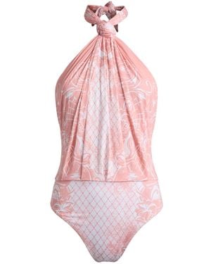 Balmain Printed Lycra Swimsuit - Pink
