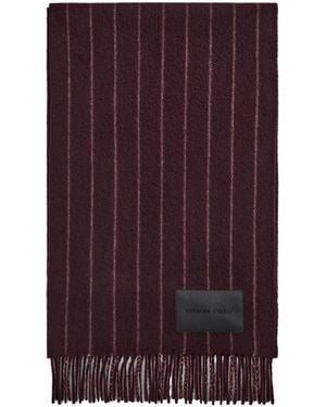 Phoebe Philo Pinstriped Scarf - Purple