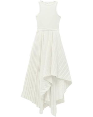 McQueen Cotton And Paper-Blend Maxi Dress - White
