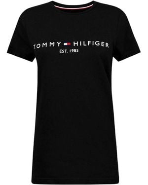 Tommy Hilfiger Logo Short Sleeve T-Shirt - Black