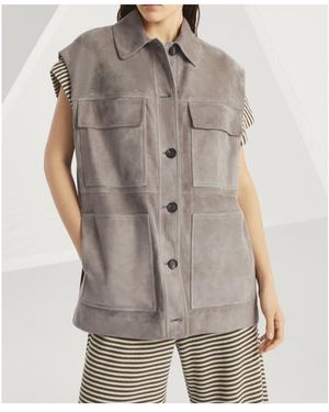 Brunello Cucinelli Embellished Four-Pocket Vest - Grey