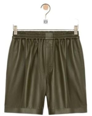 Loewe Elastic Waist Shorts - Green