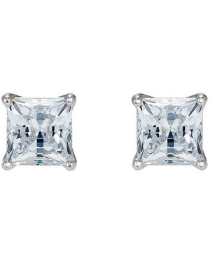 Swarovski Square Cut Stud - Blue