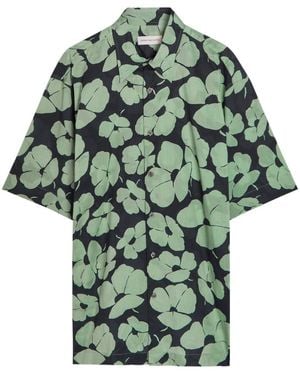 Dries Van Noten Corbino Floral Cotton Shirt - Green