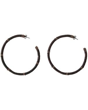 Brunello Cucinelli Monili-Embellished Hoop Earrings - Metallic