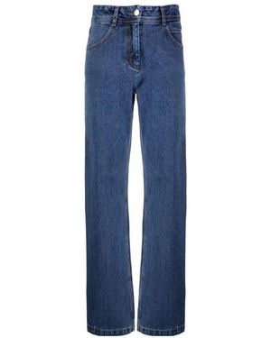 Low Classic High-Waisted Straight-Leg Jeans - Blue