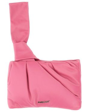 Ambush Logo Lettering Wrist Clutch Bag - Pink