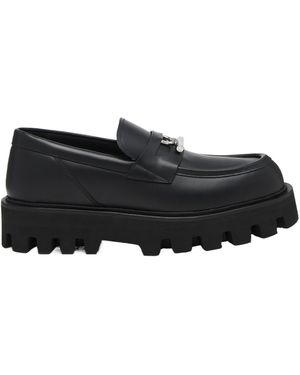 McQueen T-Bar Parachute Loafers - Black