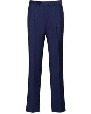 Bally Pleated Zipper Casual Pants - Blue