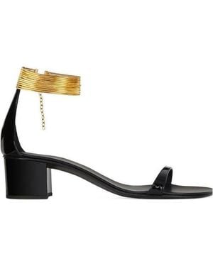 Giuseppe Zanotti Multi Wire Ankle Strap Sandals - Metallic
