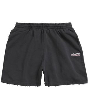 Balenciaga Political Campaign Sweat Shorts in Black for Men | Lyst